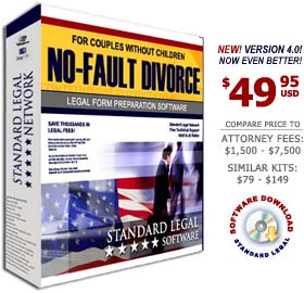 No Fault Divorce Without Children Software by Standard Legal